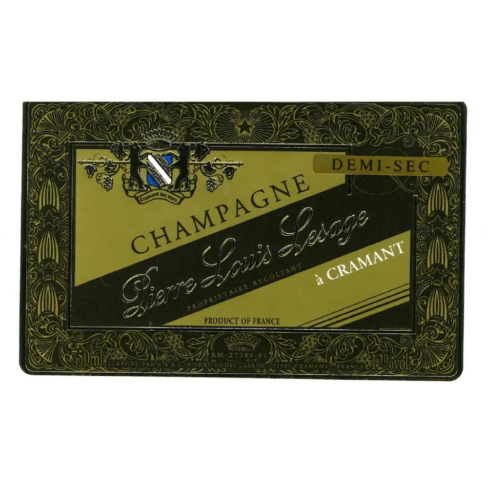 Champagne Lesage demi sec 75 cl