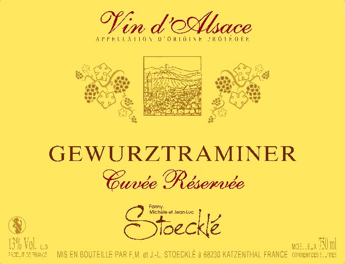 Gewurztraminer "Cuvée réservée" - Domaine Stoecklé - 75 cl